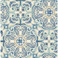 View 2922-24046 Trilogy Florentine Blue Faux Tile Blue A-Street Prints Wallpaper