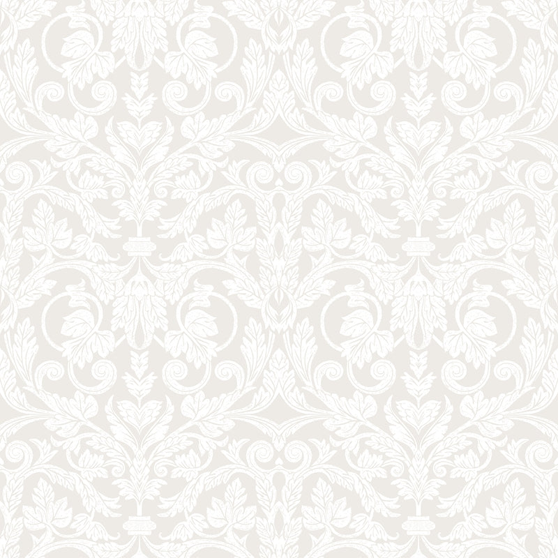 Sample 2999-14005 Annelie, Rosali Cream Scroll Damask by A-Street Prints Wallpaper