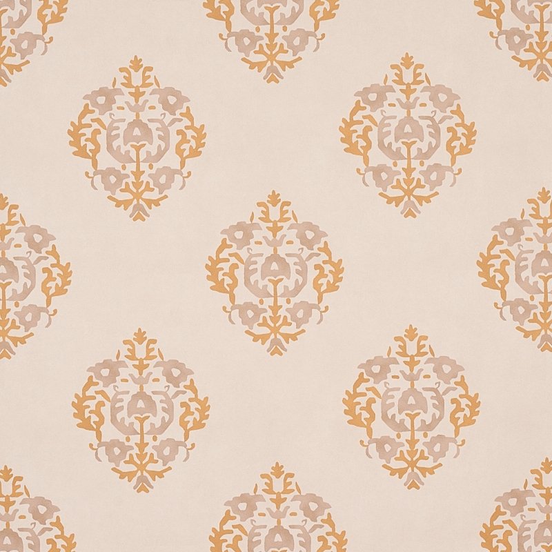 Select 5012880 Constantine Natural and Ocher Schumacher Wallcovering Wallpaper