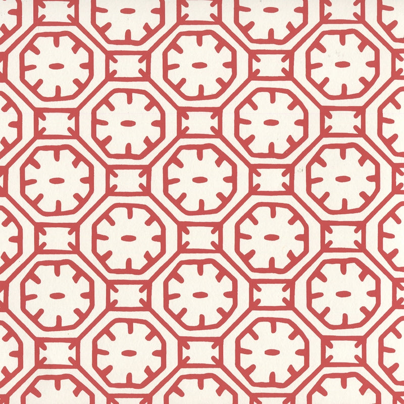 Purchase 8150WP-09 Ceylon Batik Red on Almost White by Quadrille Wallpaper