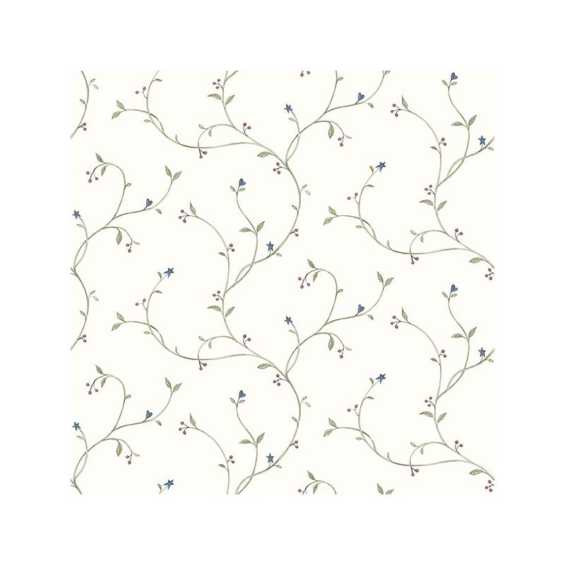Sample 3123-09158 Homestead, Kurt Cream Tin Star Trail by Chesapeake Wallpaper