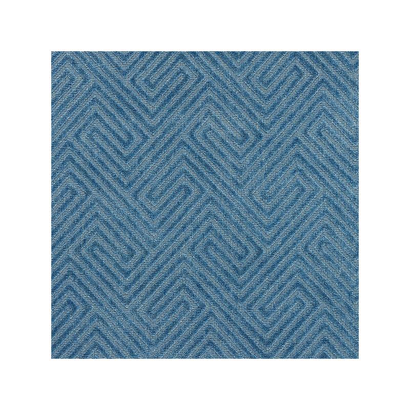 Sample 27060-001 Meander Velvet, Denim - Scalamandre Fabric (SC 000127060)