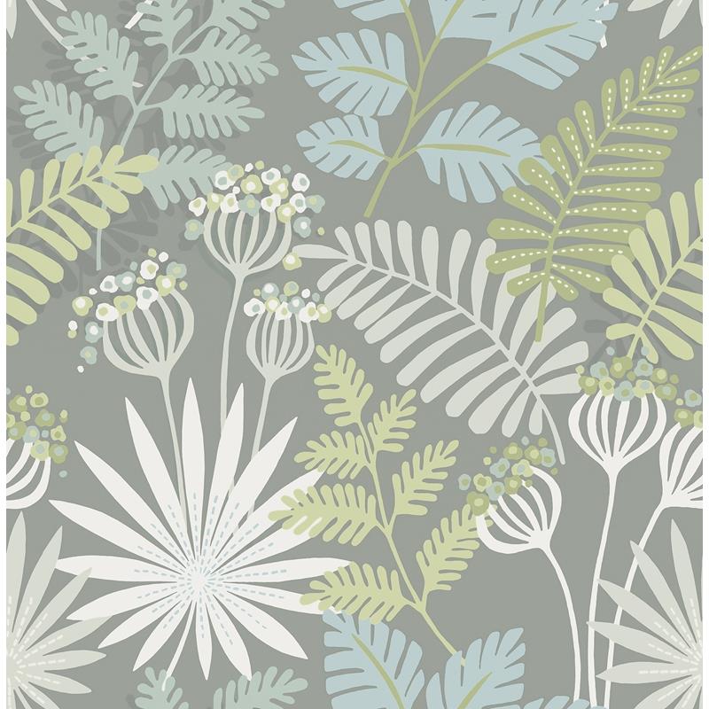 Save on 4014-26451 Seychelles Praslin Grey Botanical Wallpaper Grey A-Street Prints Wallpaper