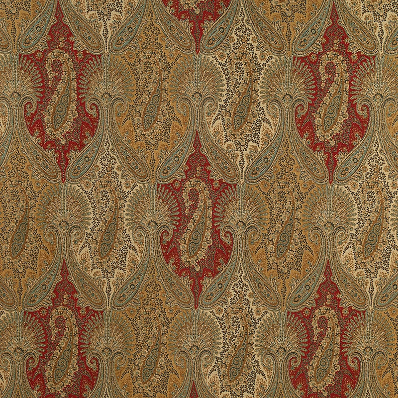 Purchase sample of 174380 Sarawak Paisley, Tapestry by Schumacher Fabric