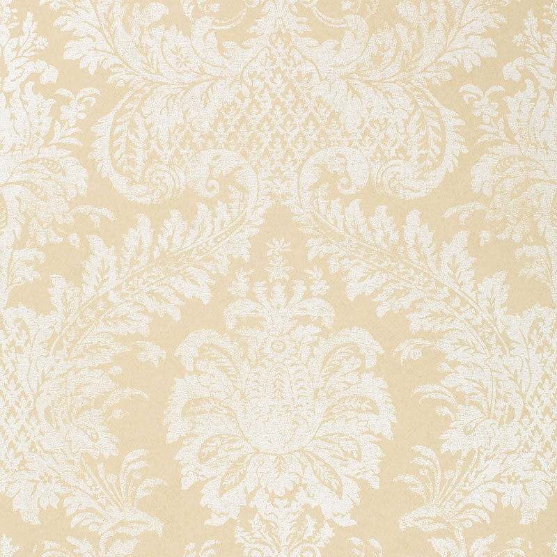 Sample-5000433 Lorenzo Damask Taupe Schumacher Wallpaper