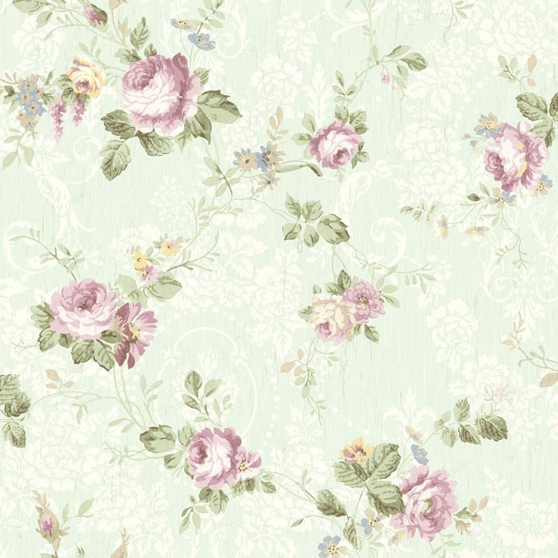 Looking FS50209 Spring Garden Floral Trail by Wallquest Wallpaper