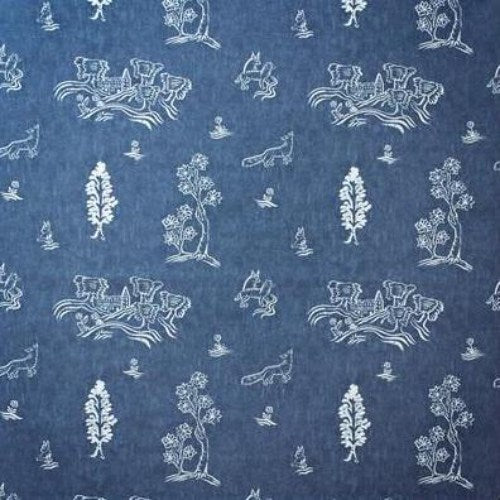 Acquire AM100377.5 Friendly Folk Outdoor Happy Blue Animal Insects Kravet Couture Fabric
