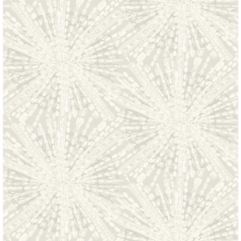 LLS4117 Lisa Love Silver Sunburst Peel &amp; Stick Wallpaper by NuWallpaper