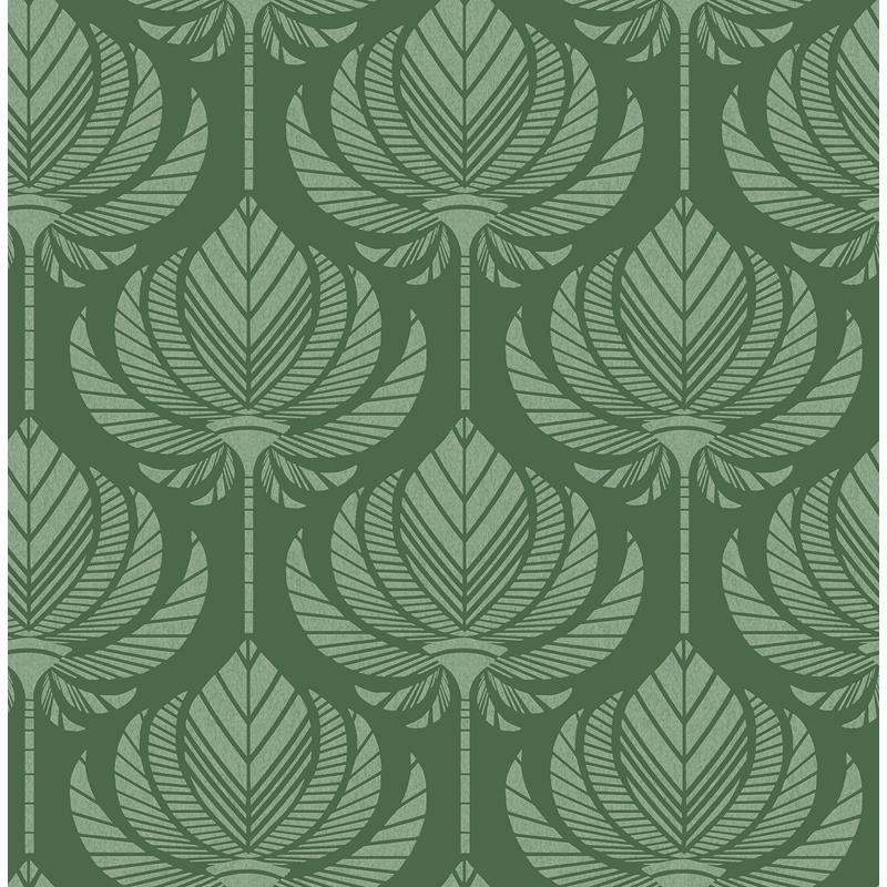 Buy 4014-26426 Seychelles Palmier Green Lotus Fan Wallpaper Green A-Street Prints Wallpaper