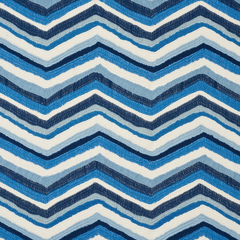 Purchase sample of 72471 Shasta Embroidery, Blue by Schumacher Fabric