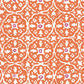 Sample 149-61WP Nitik Ii, Orange Magenta on Almost White by Quadrille Wallpaper