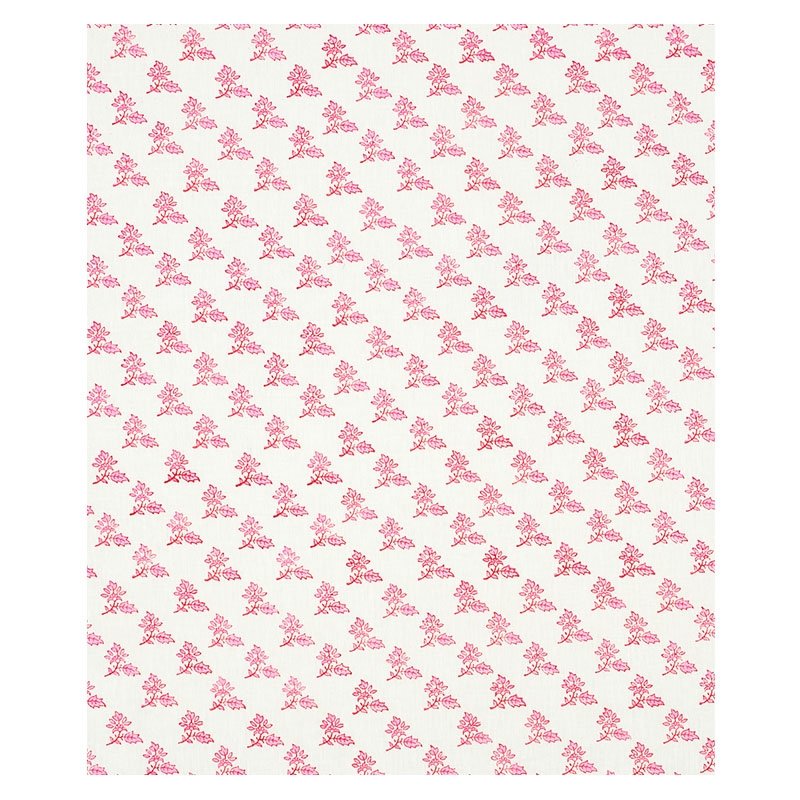 Buy 179332 Torbay Hand Blocked Print Pink Schumacher Fabric