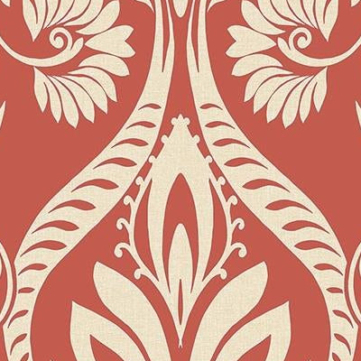 Select TA21001 Tortuga Off White Damask by Seabrook Wallpaper