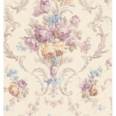 Acquire WC50709 Willow Creek Purples Floral by Seabrook Wallpaper