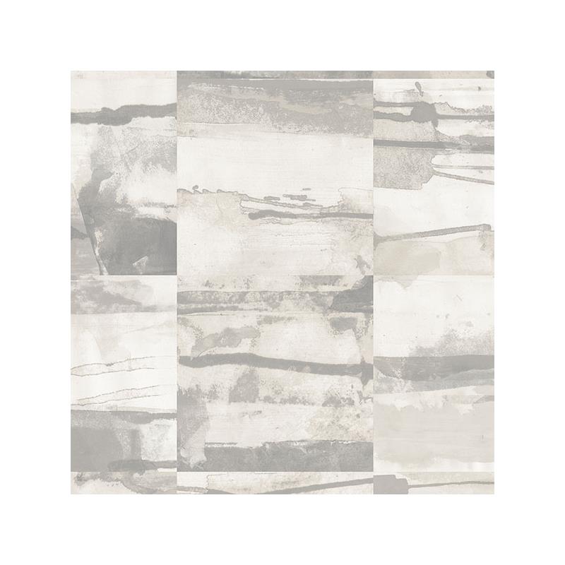 Sample FW36813 Fresh Watercolors, Beige Aquarelle Tile Wallpaper in Blue, Cream Greys by Norwall