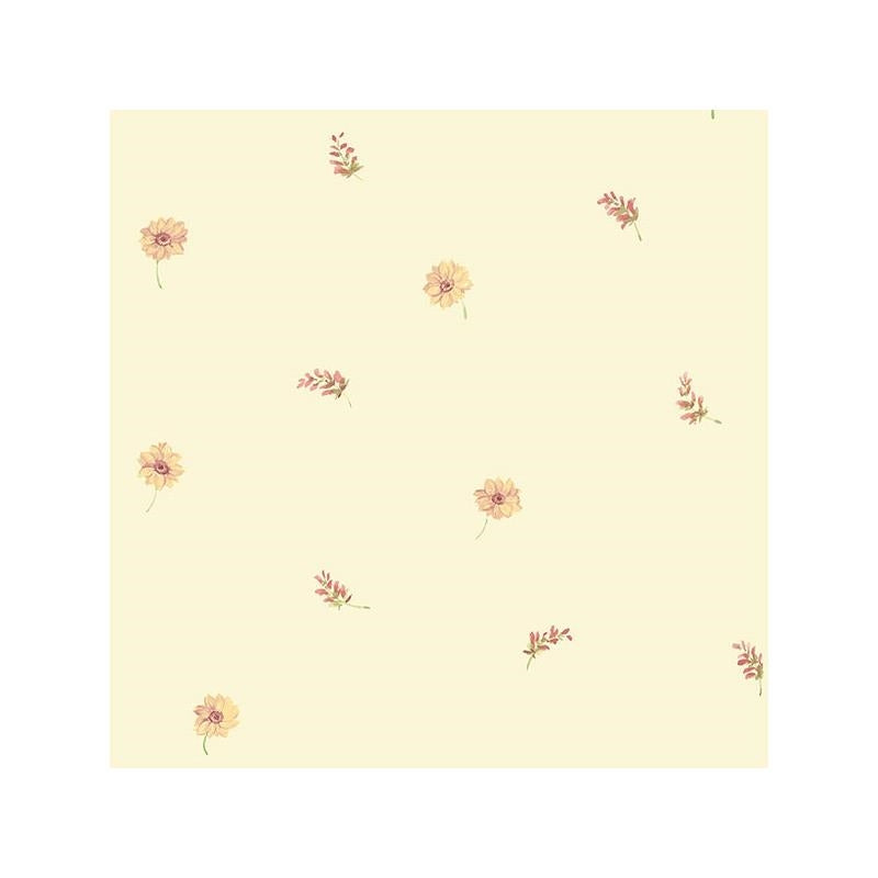 Sample KC28509 Yellow Small Floral wallpaper Norwall Wallpaper