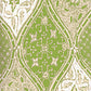 Sample 6630-03WP Balinese Batik, New Green Cream on White by Quadrille Wallpaper