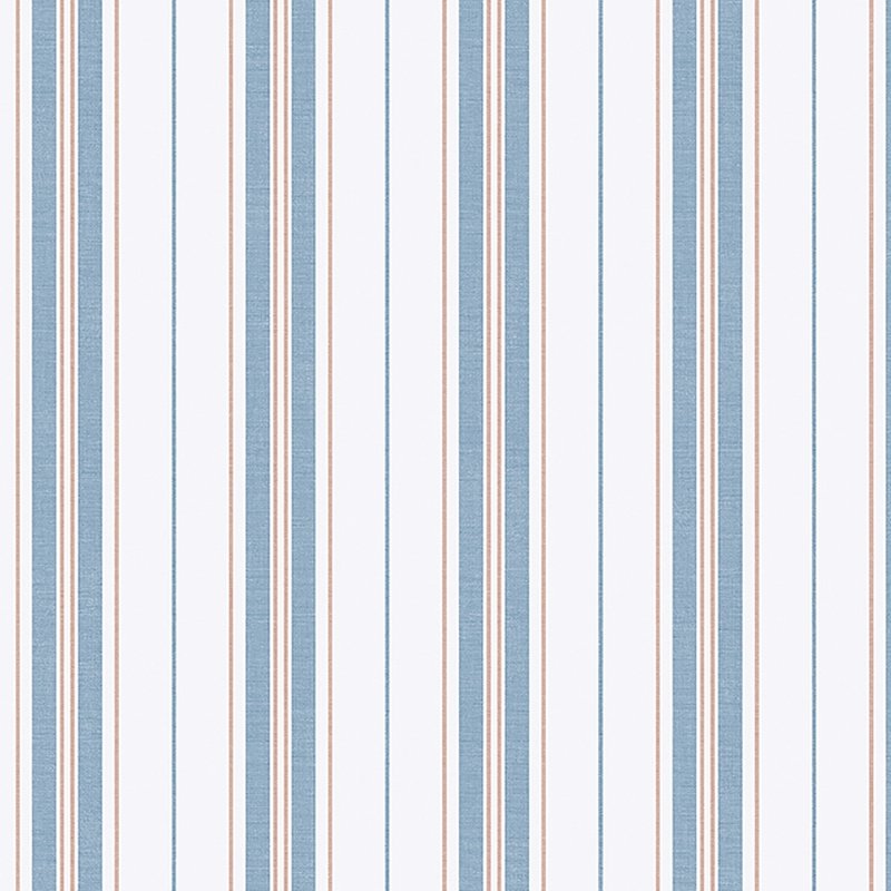 Find 8874 HamnskÃ¤r Stripe Blue And Red by Borastapeter Wallpaper