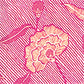Sample 4060M-05WP Flores Ii, Magenta Cream on White by Quadrille Wallpaper