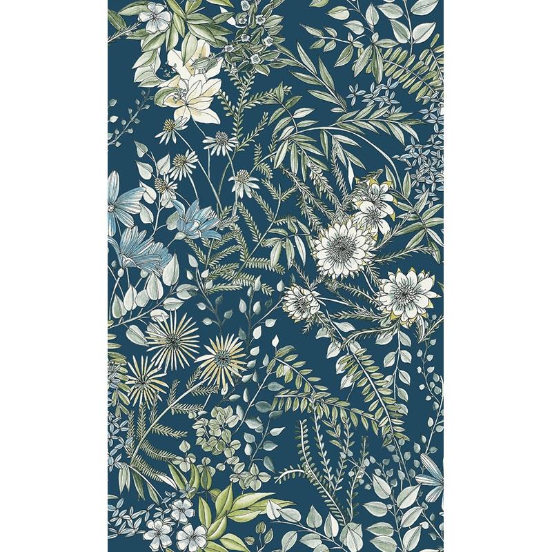 Sample 2821-12902 Folklore. Full Bloom, Navy by A-Street Wallpaper