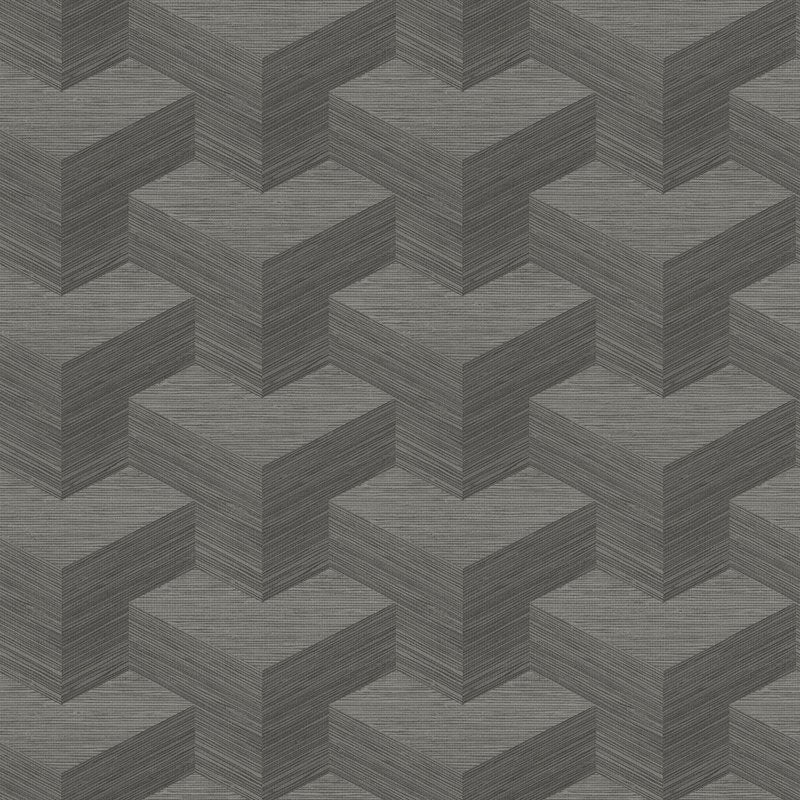 Select 2829-82067 Fibers Y Knot Grey Geometric Texture A Street Prints Wallpaper