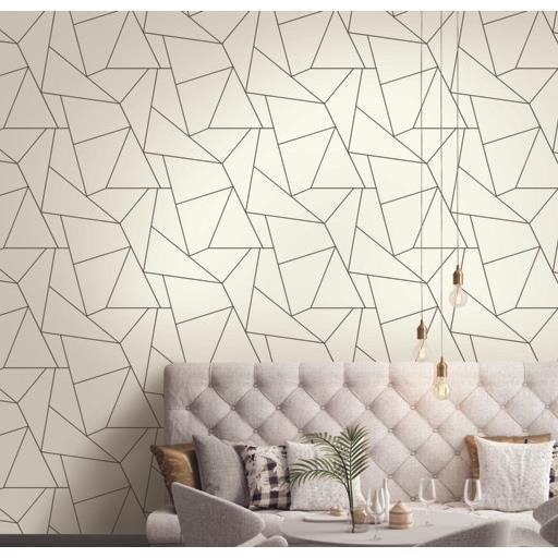 Find Psw1063Rl Geometrics Geometric Black Peel And Stick Wallpaper