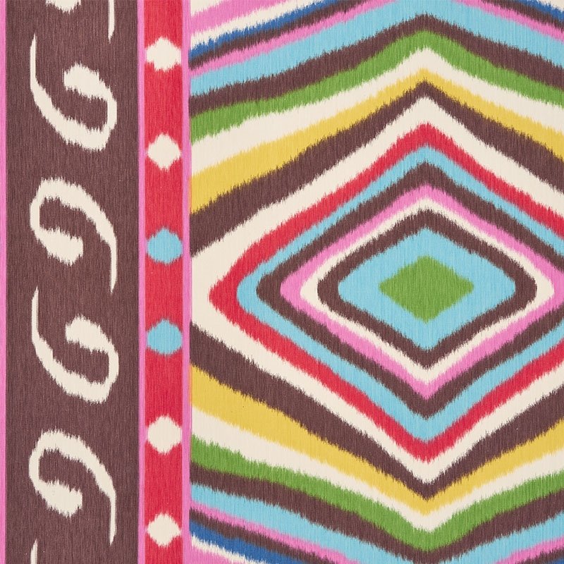 Purchase sample of 178580 Terence Ikat, Multi by Schumacher Fabric
