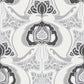 Sample DD347209 Design Department, Joaquin Black Art Nouveau Floral Wallpaper by Brewster