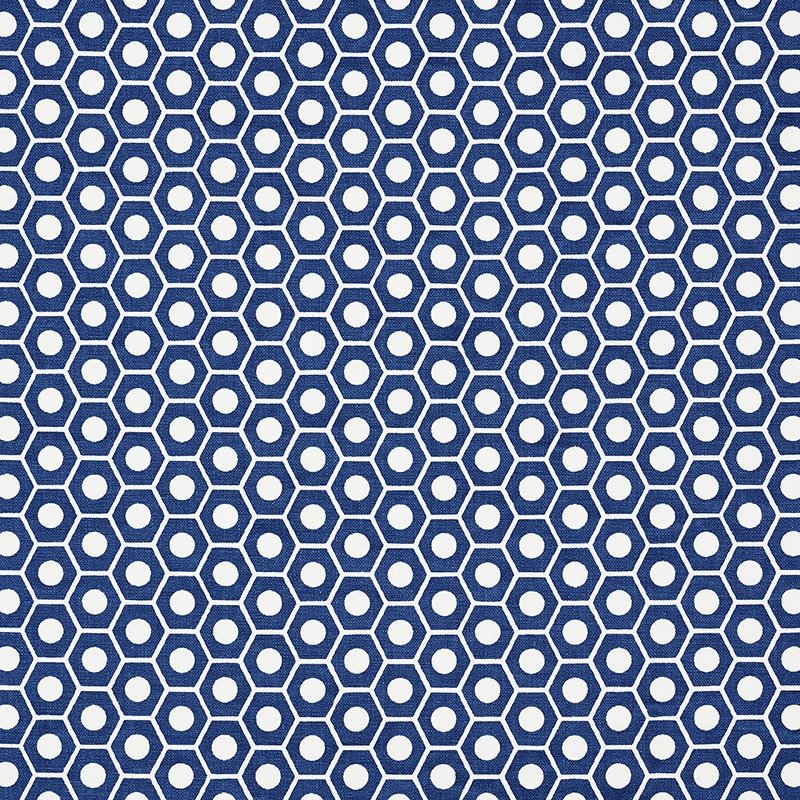 Purchase sample of 177070 Queen B, Navy by Schumacher Fabric