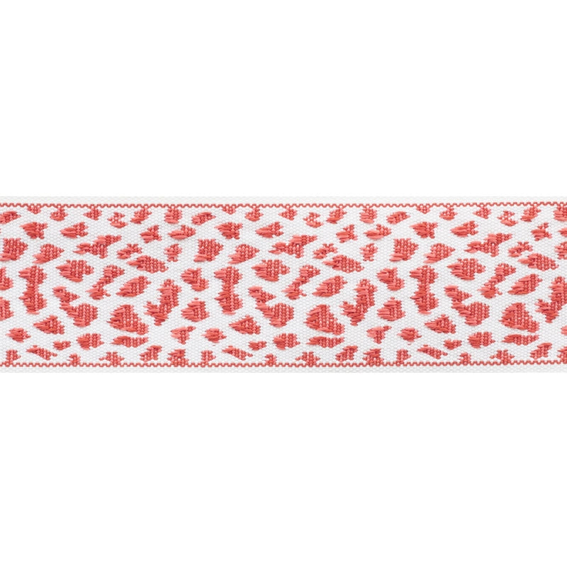 75853 | Leopard Tape, Red - Schumacher Fabric