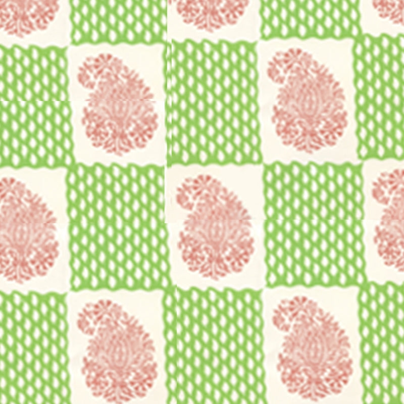 Purchase 5090-07WP Bangalore New Shrimp Grass Green by Quadrille Wallpaper