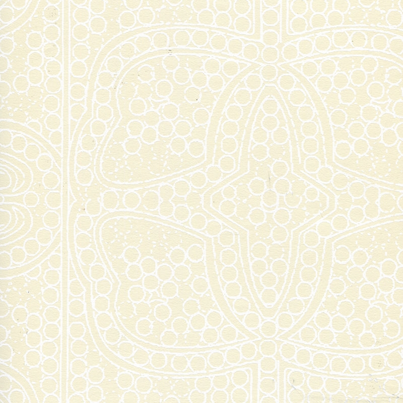 Sample CP1000W-01 Persia, White On Tan by Quadrille Wallpaper