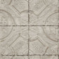 View 3115-12433 Farmhouse Susanna Taupe Vintage Tin Tile Taupe by Chesapeake Wallpaper