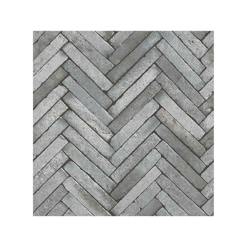 Sample 2767-23758 Arrow Grey Diagonal Slate Techniques and Finishes III by Brewster
