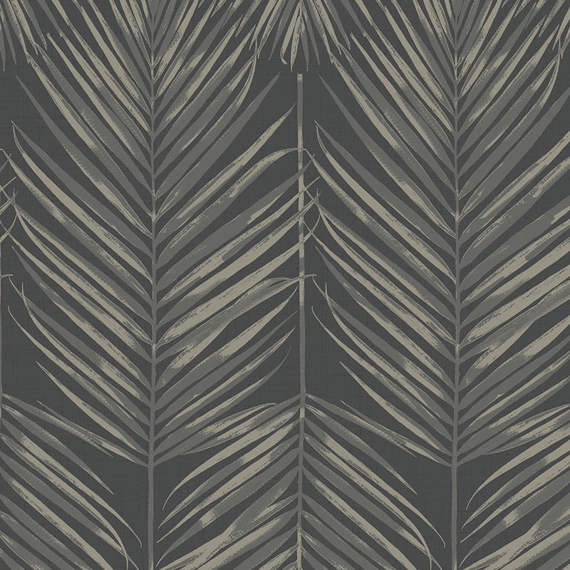 Order MB30000 Beach House Paradise Black Sands Leaves/Leaf by Seabrook Wallpaper