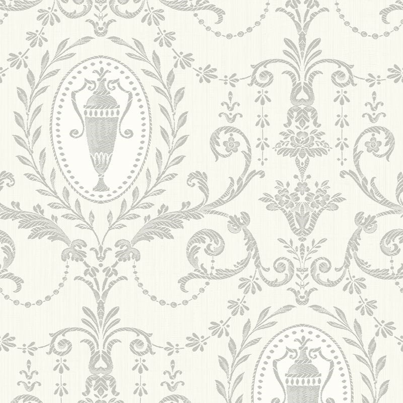 Acquire AM90300 Mulberry Place Adam Damask by Wallquest Wallpaper