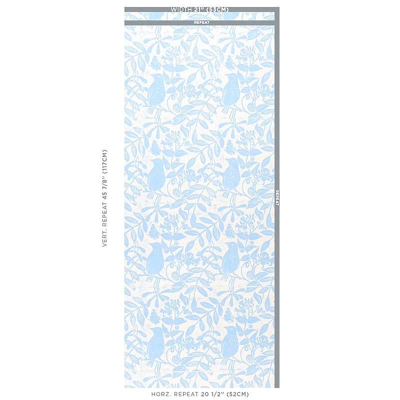 Buy 5011190 Bird & Bee Sky Schumacher Wallpaper