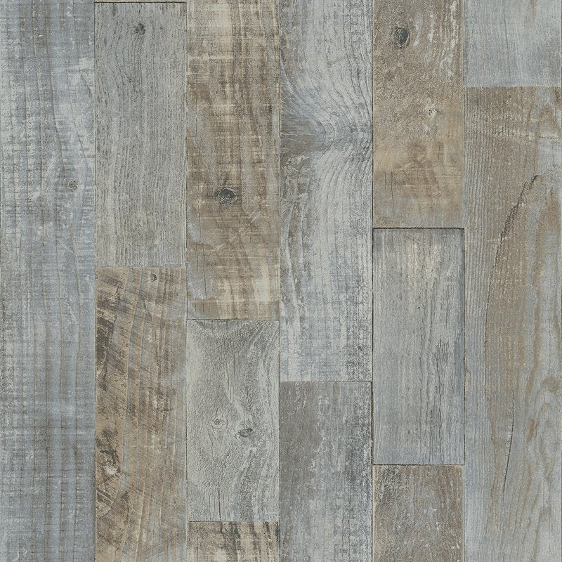 View 3124-12691 Thoreau Chebacco Slate Wood Planks Wallpaper Slate by Chesapeake Wallpaper