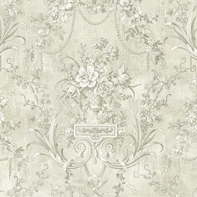 Find CT40308 The Avenues Neutrals Scrolls-leaf by Seabrook Wallpaper
