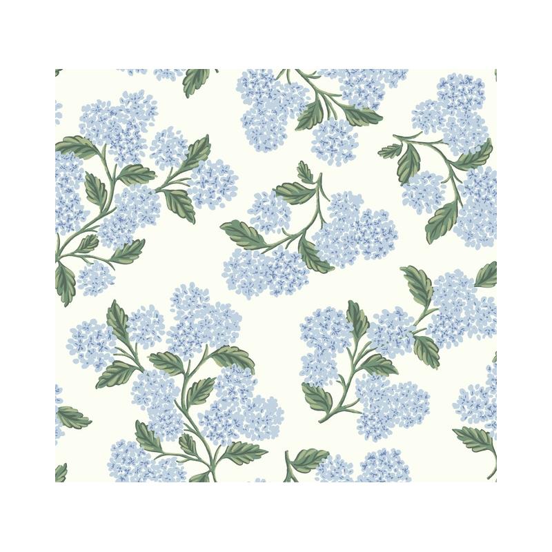 Sample RI5143 Rifle Paper Co. Hydrangea Blue York Wallpaper