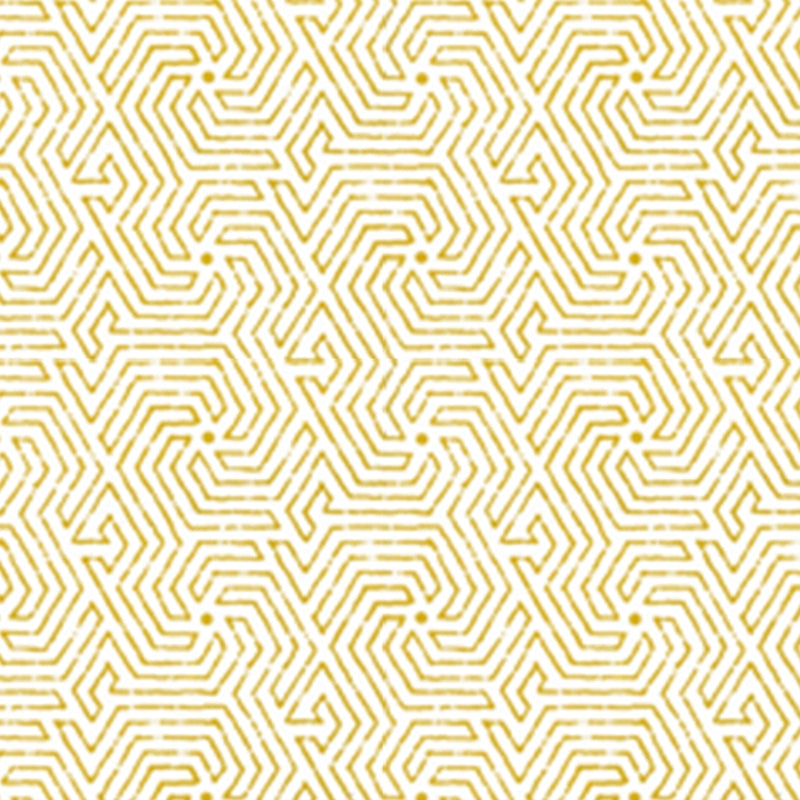 Sample 2510-14WP Maze , Yellow  by Quadrille Wallpaper