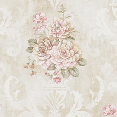 View CO80901 Connoisseur Neutrals Floral by Seabrook Wallpaper