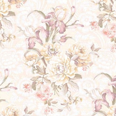 Find WC51601 Willow Creek Purples Floral by Seabrook Wallpaper