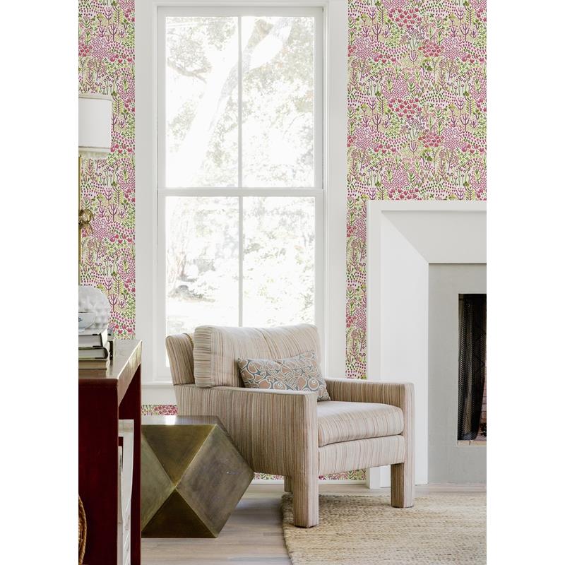 Save on 4081-26349 Happy Chilton Pink Wildflowers Pink A-Street Prints Wallpaper