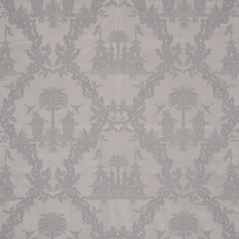 Select 71831 Chinoiserie Royale Platinum by Schumacher Fabric
