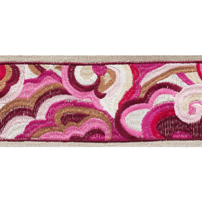 76220 | Woodstock Tape, Garnet - Schumacher Fabric
