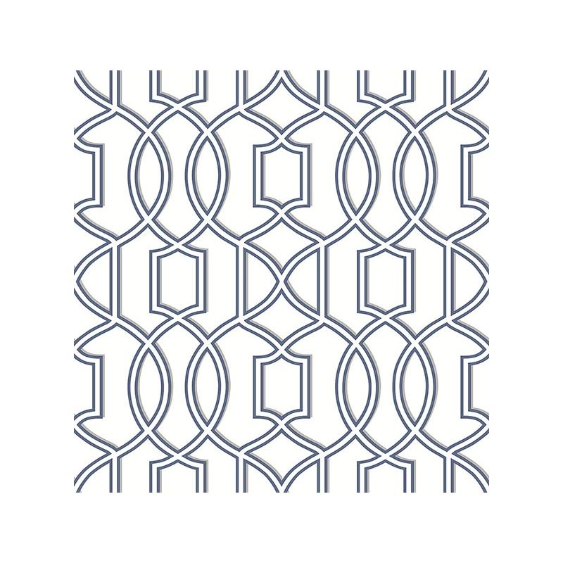Sample 2625-21815 Symetrie, Quantum Blue Trellis  by A Street Prints