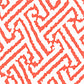 Sample 6620-06AWP Java Grande, New Shrimp on White by Quadrille Wallpaper