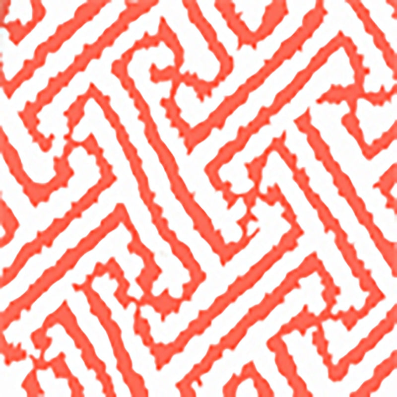 Sample 6620-06AWP Java Grande, New Shrimp on White by Quadrille Wallpaper