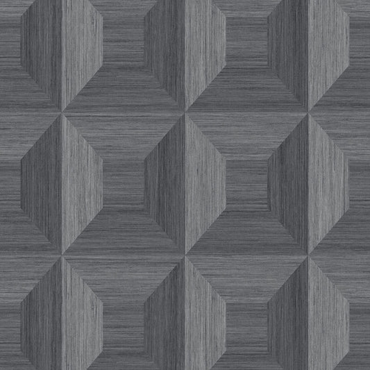 Find TC70608 More Textures Squared Away Geometric Cove Gray by Seabrook Wallpaper